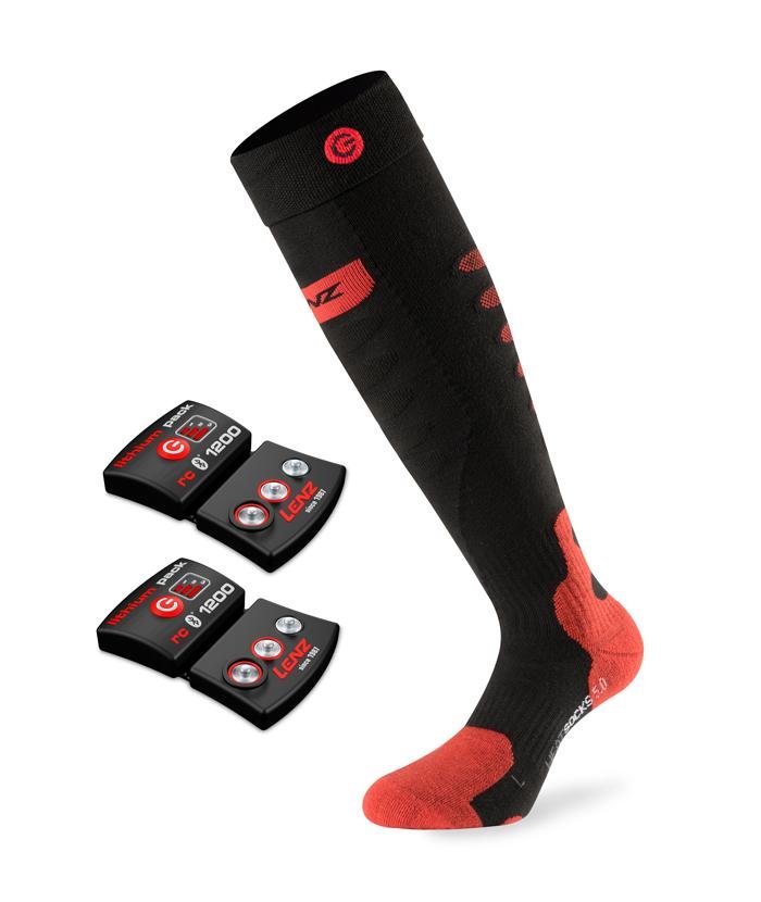 SET - Vyhrievané ponožky LENZ Heat Socks 5.0 Toe Cap + batérie lithium pack rcB 1200